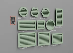 Ventilation Grille / Grid - Collection (rectangular - round) - Griglia di ventilazione misure varie (rettangolare - tonda)