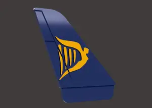 Ryanair - Airplane Tail coaster, keychain