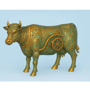 Ornate Bull Statue — Steampunk Filigree Model