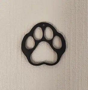 keychain, dog footprint