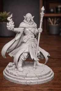 Elf Wizard – DnD Style Fantasy Mage with Staff