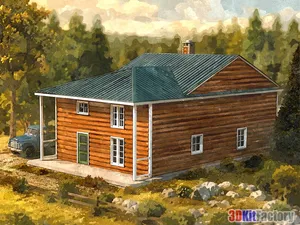 HO Scale 2 Story House – 3D Printable Model by 3D Kit Factory