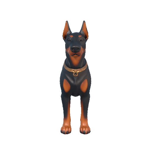 Doberman Pinscher Figurine – 3D Printable Elegant Dog Model