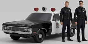 Adam-12 - Pete Malloy (Martin Milner) & Jim Reed (Kent McCord) with 11971 Plymouth Fury - 1968-1975