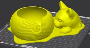Playful kitten yarn holder