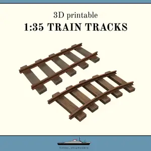 1:35 scale train tracks for dioramas