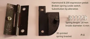 Hammond B-200 expression pedal, Leslie switch spring bracket