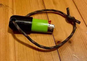 Mini Bic lighter waterproof lanyard case