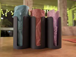 Waste bag roll organizer