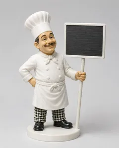 Koch mit Schild/Cook with shield