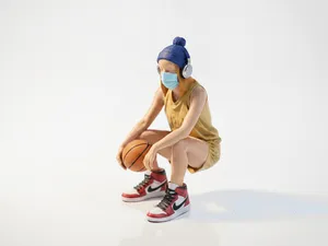 Basketball Player Female Figurine Sports 3D Printable