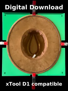 Hat Engraving Laser Jig – Compatible with xTool D1 and Large-Bed Lasers | STL & 3MF Files