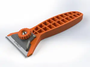Modular Scraper for 3D Printer Bed Cleaning – compatible with Stanley Blades & printable blades