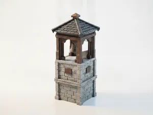 Bell Tower Medieval Architecture 3D Printable