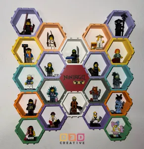 Hexes for LEGO mini figures (reworked version) & now with blanking plates - Lego Minifigures Display Stand - Lego wall mount