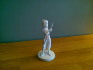 Low-Poly Samurai Girl "Tomoe" - Stylized Printable Figure for FDM