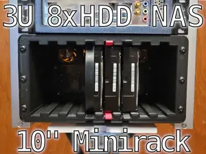 3U Hard Drive Bay for 8x 3.5in HDDs for 10" Mini Rack