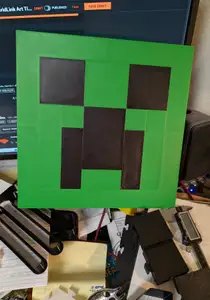 Minecraft Creeper Face from Single-color Printer, Fan Art in GridLink Art Tiles