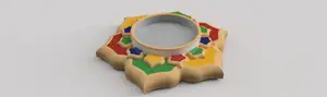 Colorful Lotus Diya Holder – Festive 3D Printed Decoration