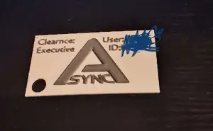 A-SYNC backrooms keychain