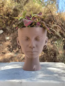 Female Face Vase