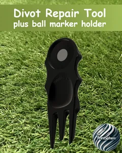 Golf - Divot Repair Tool - plus ball marker holder (with exposed magnet holder)