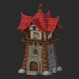 DND Wargame Watchtower SupportFREE FDM Fastprint Easypaint Terrain