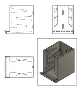 Battery Dispenser (AA) for Ikea Skadis and T Nut System