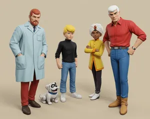 Jonny Quest - Dr. Quest, Jonny, Hadji, Race & Bandit - 1964-1965