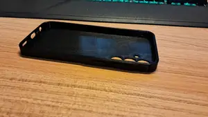Samsung Galaxy A25 cover case without cutoff for button