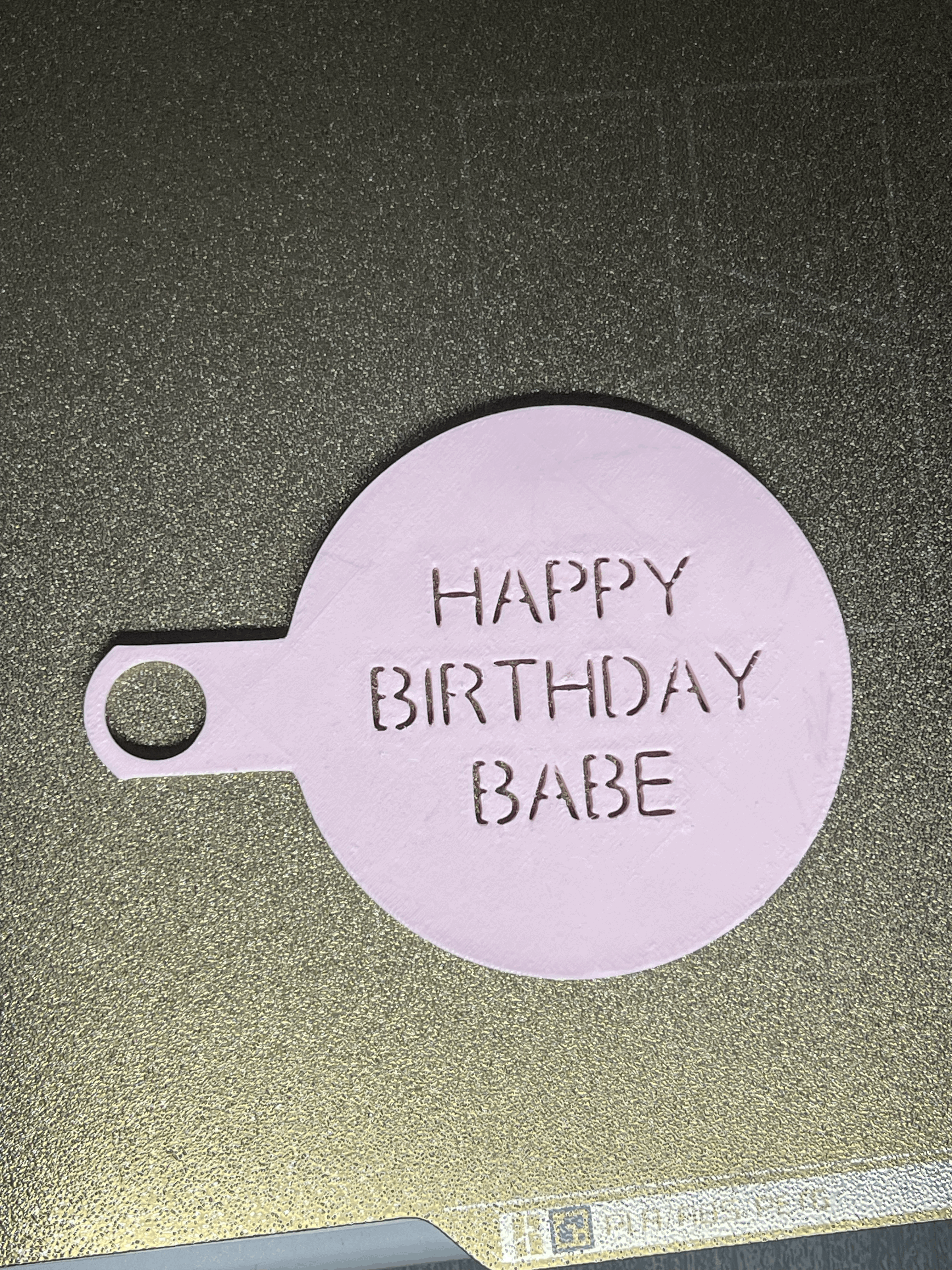 Coffee Stencil - Happy Birthday Babe