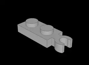 Lego Compatible (78256.dat) Plate 1 x 2 with Clip Vertical on End