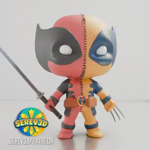 Deadpool Wolverine Fused Figure