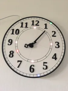 LED Wall Clock with Mechanical Hands