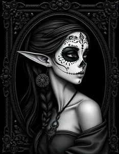 Halloween is a Day of the Dead Elven Catrina