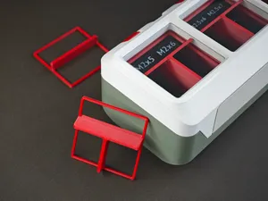 Gridfinity 1x1/1x2 bin 2x divider Add-on for cases