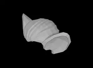 Lego Compatible (10301.dat) Minifig Hair Bat Ears with Inner Ear Contour Lines Pattern (SW Chadra-Fan / Kabe)