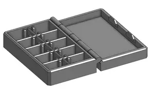 Print-in-Place miniature box V1: fixed subdivision