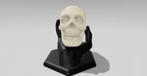 Eternal Embrace: The Hand and Skull Duo