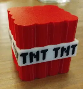Minecraft TNT Storage Box - parametric multipart OpenSCAD model