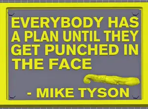 Mike Tyson | 3D Quote | Plaque Sign