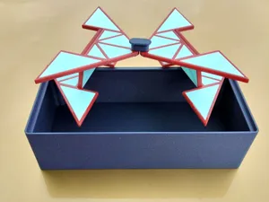 Storage Box with origami folding lids V2 (2 colors - 1 extruder)