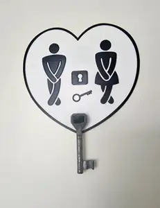 2 Colour - Single Extruder (Colour Change) - WC Toilet Key Hanger