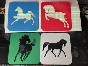 4x Horse Template Stencil for drawing and painting