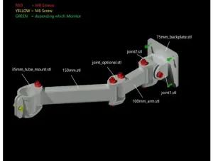 75 / 100 mm Modular Vesa Arm