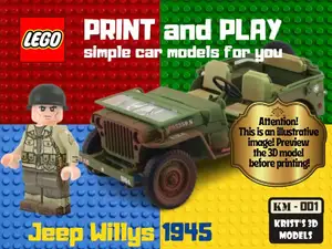 Lego Army Jeep Willys 1945 - car body