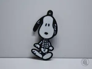 Snoopy Skeleton Keychain