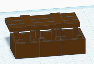 LEGO COMPATIBLE military lego box, crate, chest, container 2 X 6