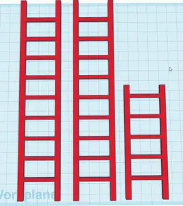 Scale ladder for diorama 1/14, 1/16 ,1/12,1/10