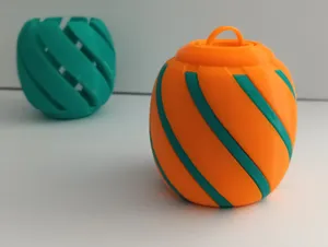 Helical barrel - gift/treasury box, mini vase or tree decoration